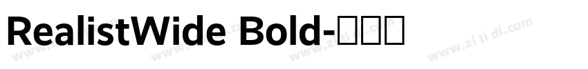 RealistWide Bold字体转换